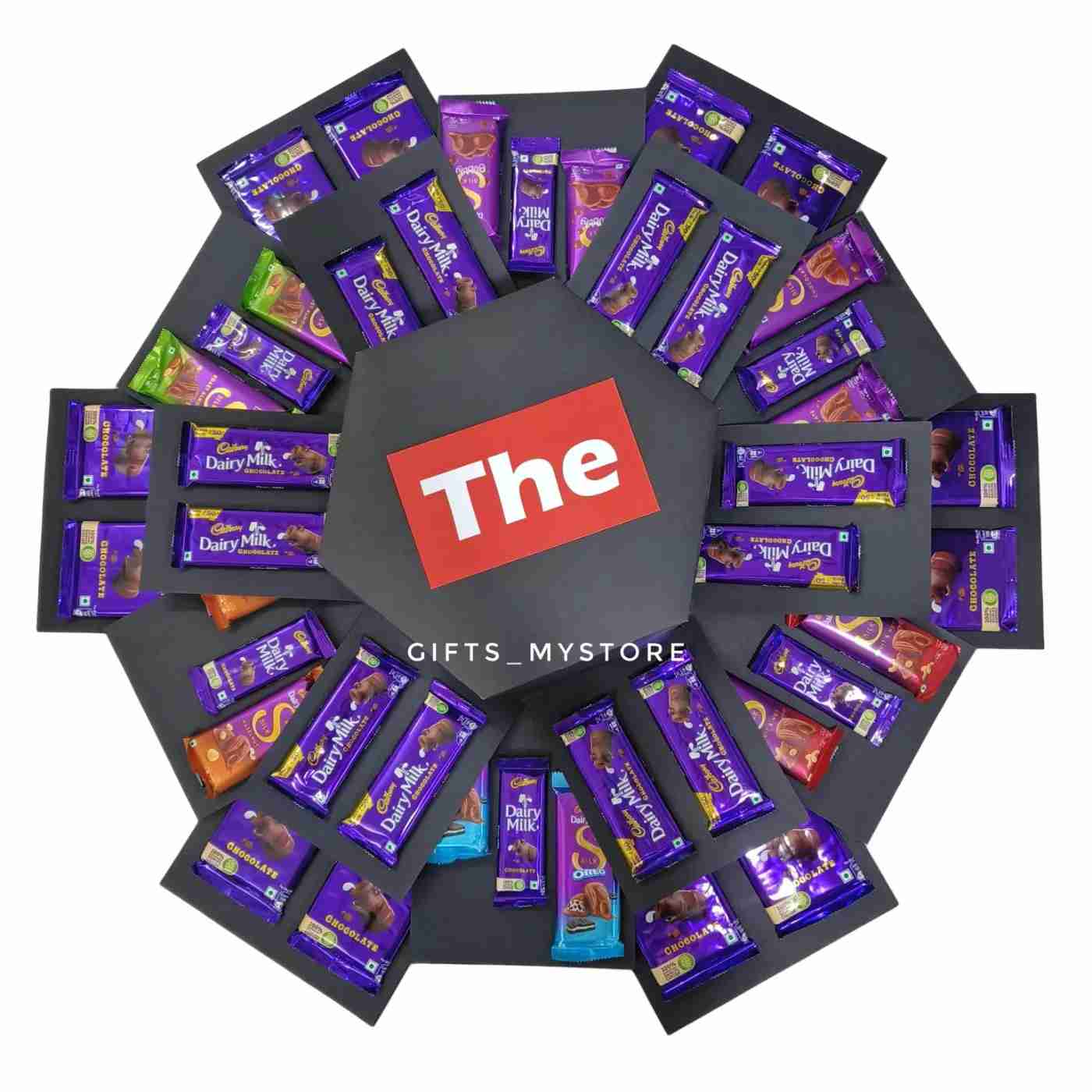 IMG20240424184944 10 layer chocolate explosion box in romantic red theme handmade gift product designed for special occasions