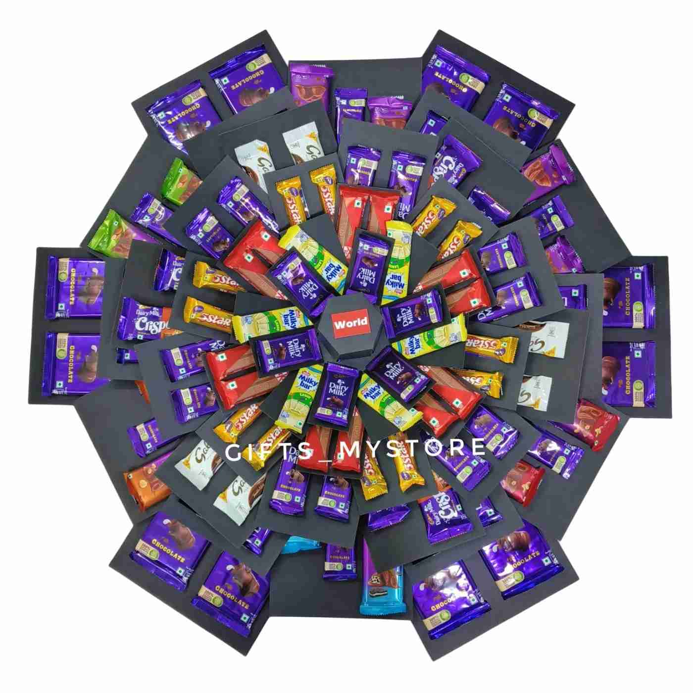 IMG20240424185213 10 layer chocolate explosion box in romantic red theme handmade gift product designed for special occasions