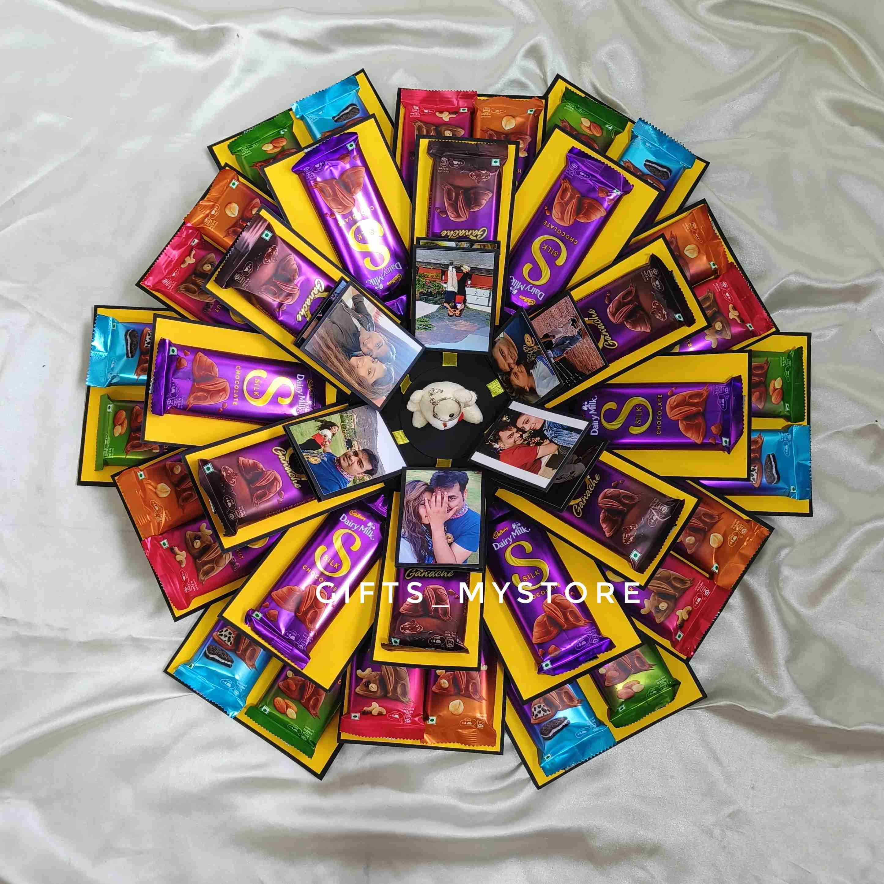 5 layer dairy milk silk premium chocolate explosion box handmade gift product designed for special occasions