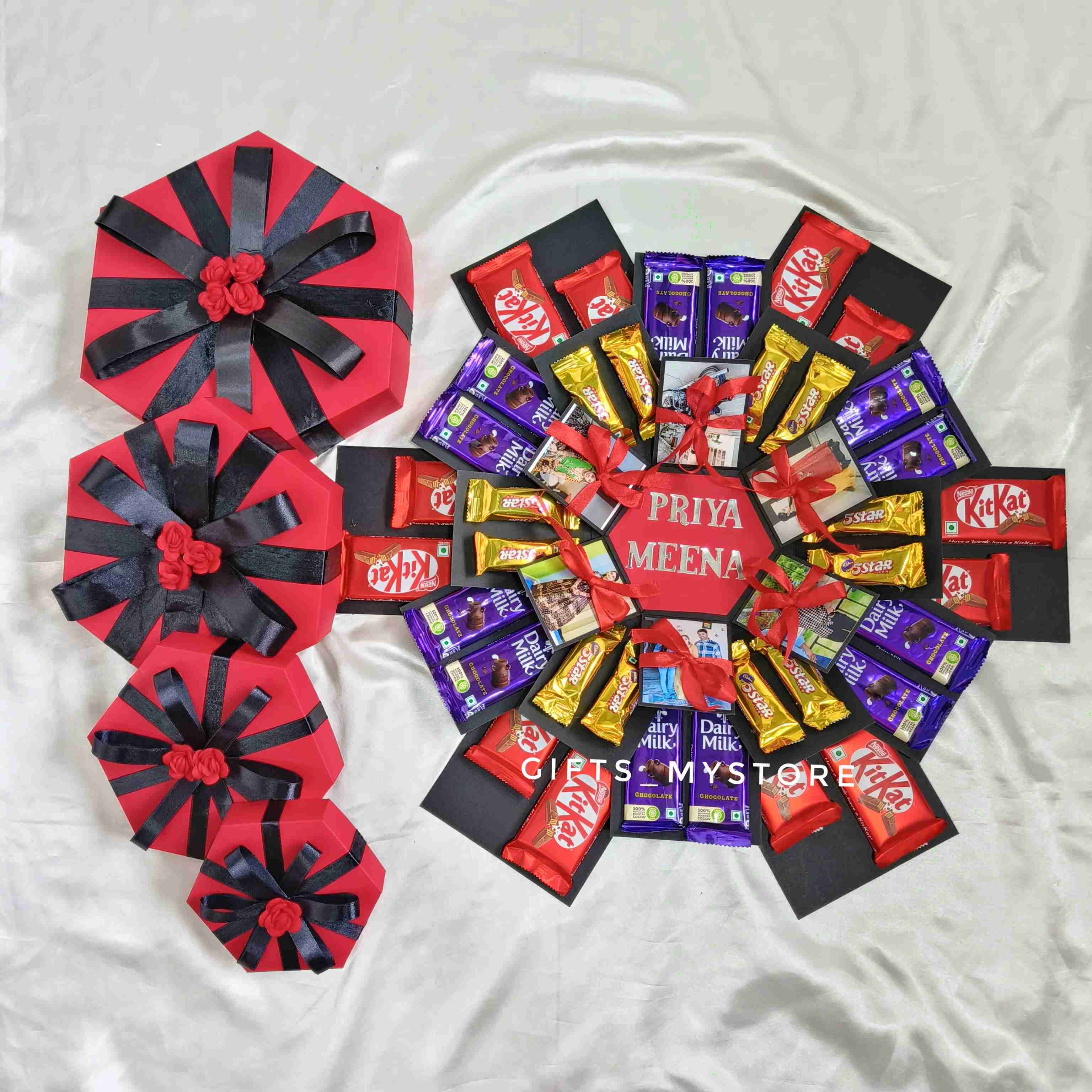 4 layer mix chocolates chocolate explosion box handmade gift product designed for special occasions