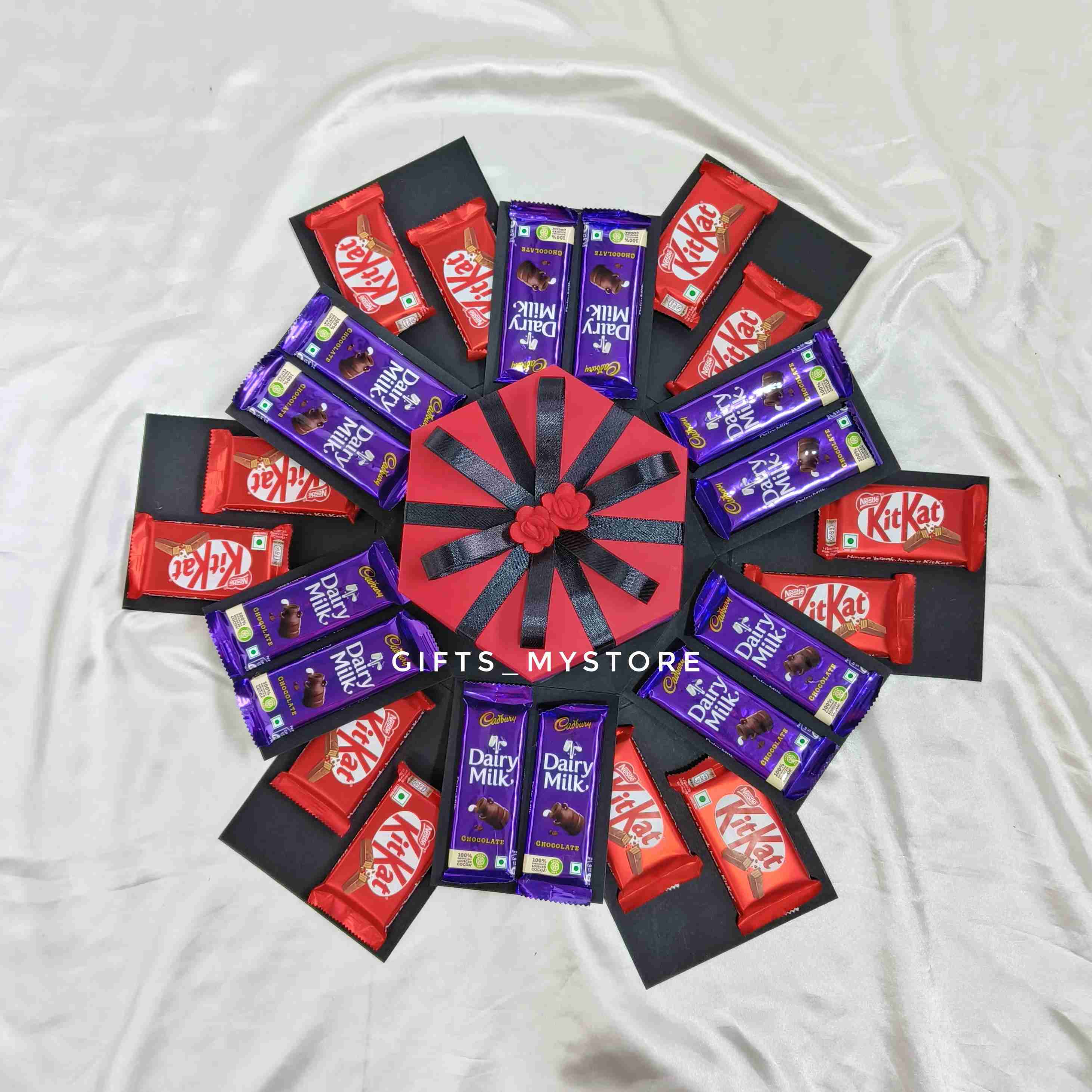 IMG20240808181304 4 layer mix chocolates chocolate explosion box handmade gift product designed for special occasions