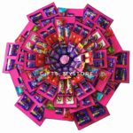 10 layer chocolate explosion box in elegant pink theme handmade gift product designed for special occasions