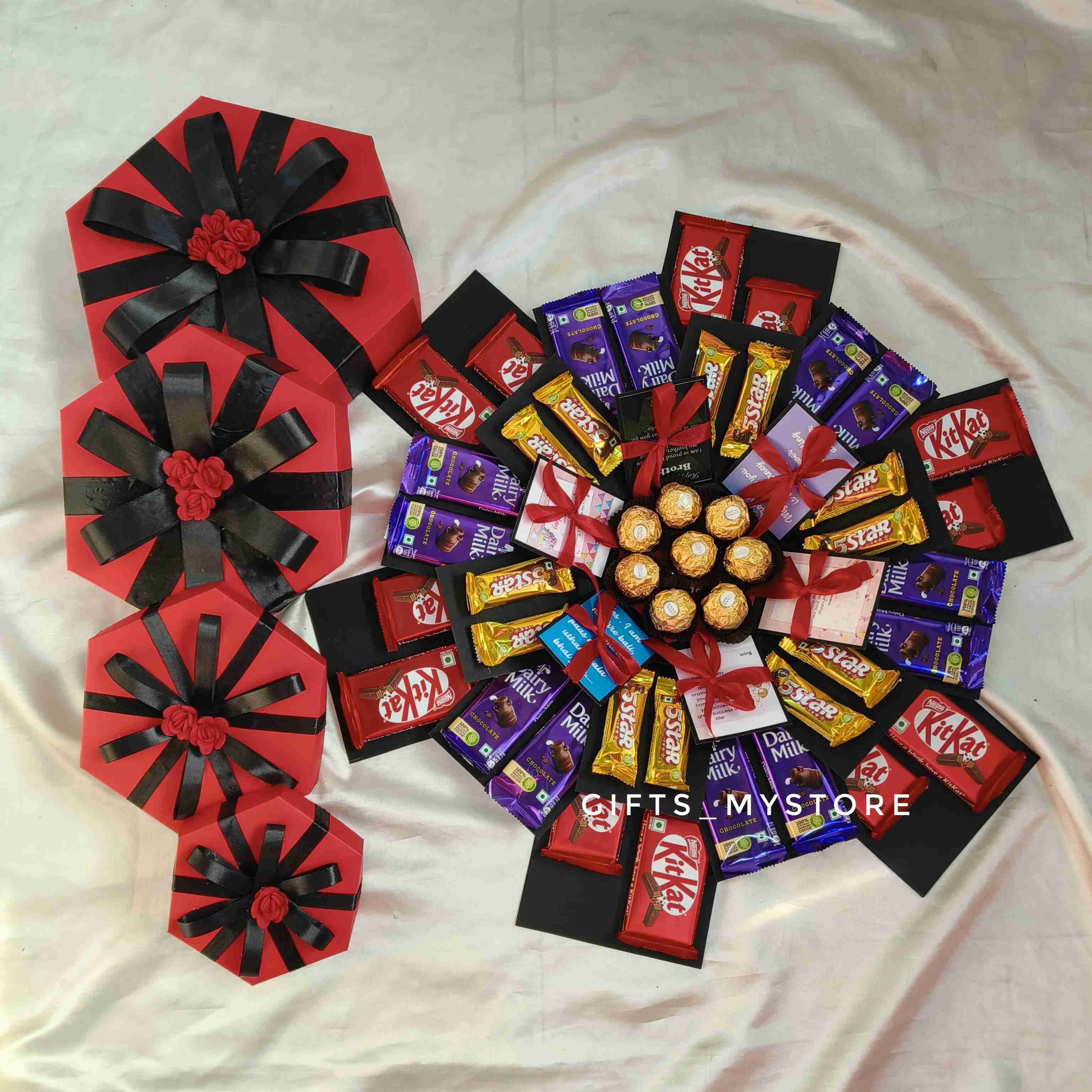 4 layer mix chocolates chocolate explosion box handmade gift product designed for special occasions