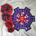 4 layer classic dairy milk chocolate explosion box in romantic red theme handmade gift product designed for special occasions