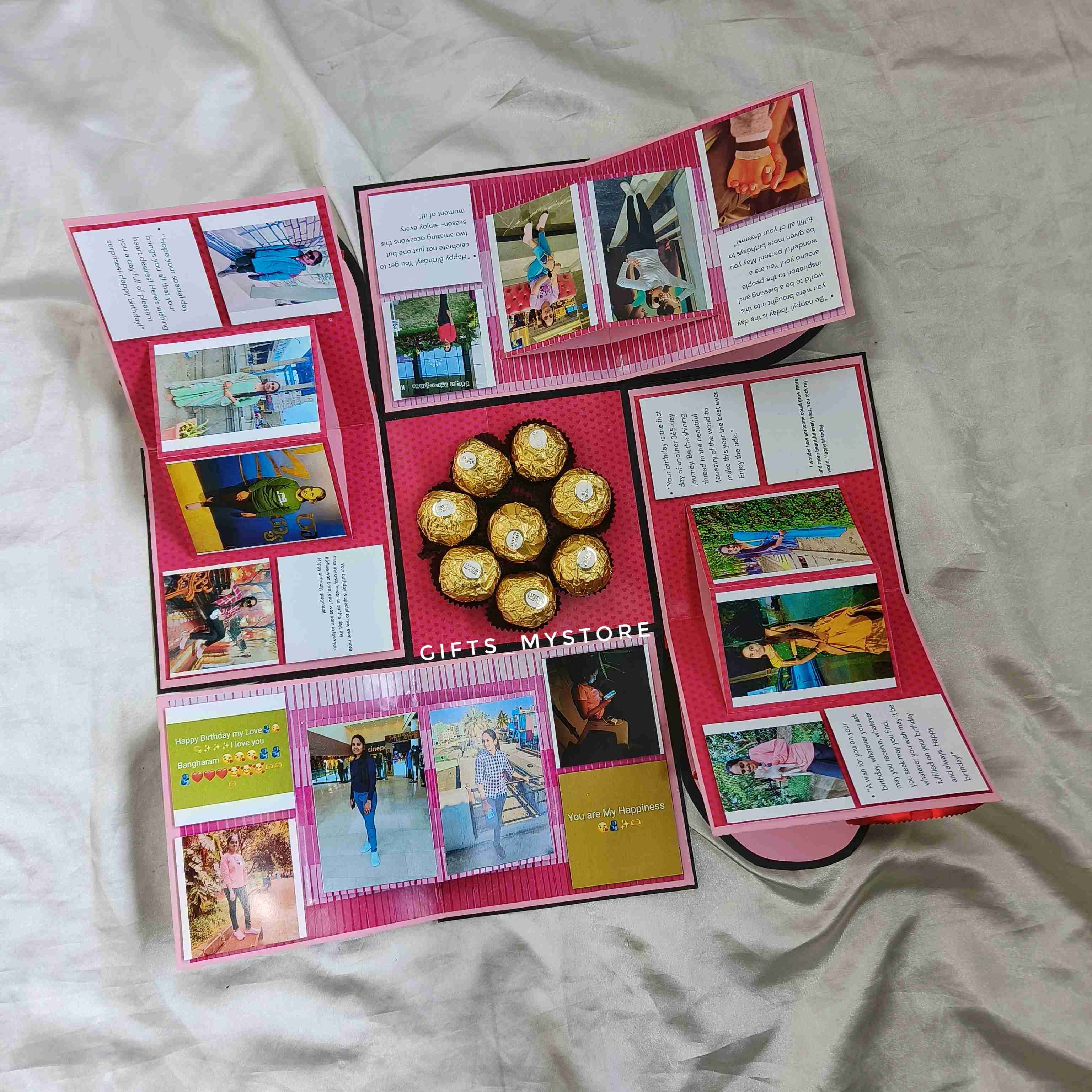 IMG20250103171310 1 layer chocolate explosion box handmade gift product designed for special occasions