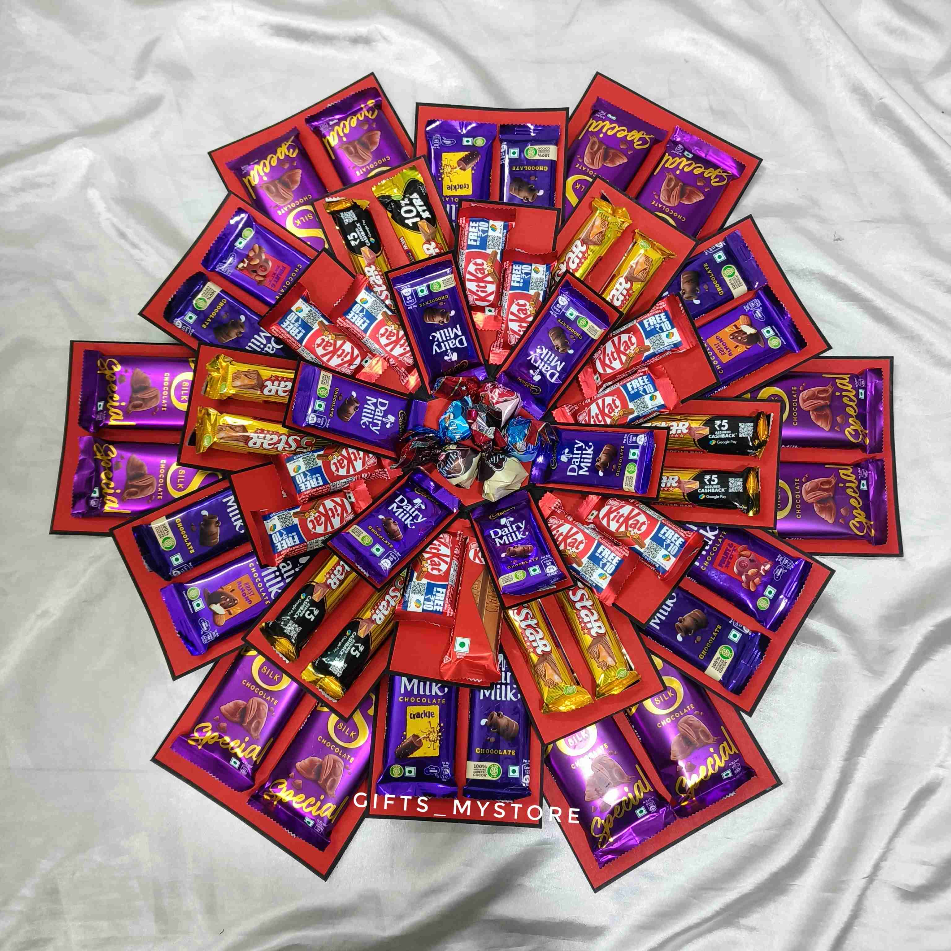 5 LAYER RED THEME MIX CHOCOLATE EXPLOSION BOX -1