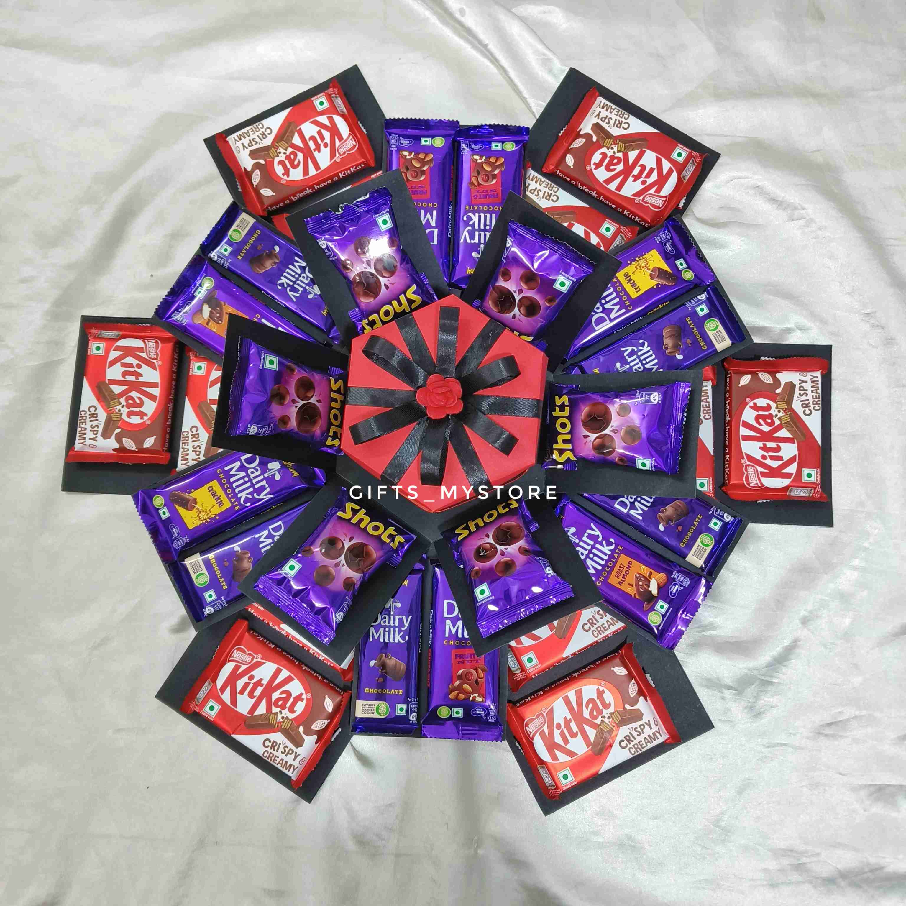 4 layer mix chocolates chocolate explosion box handmade gift product designed for special occasions