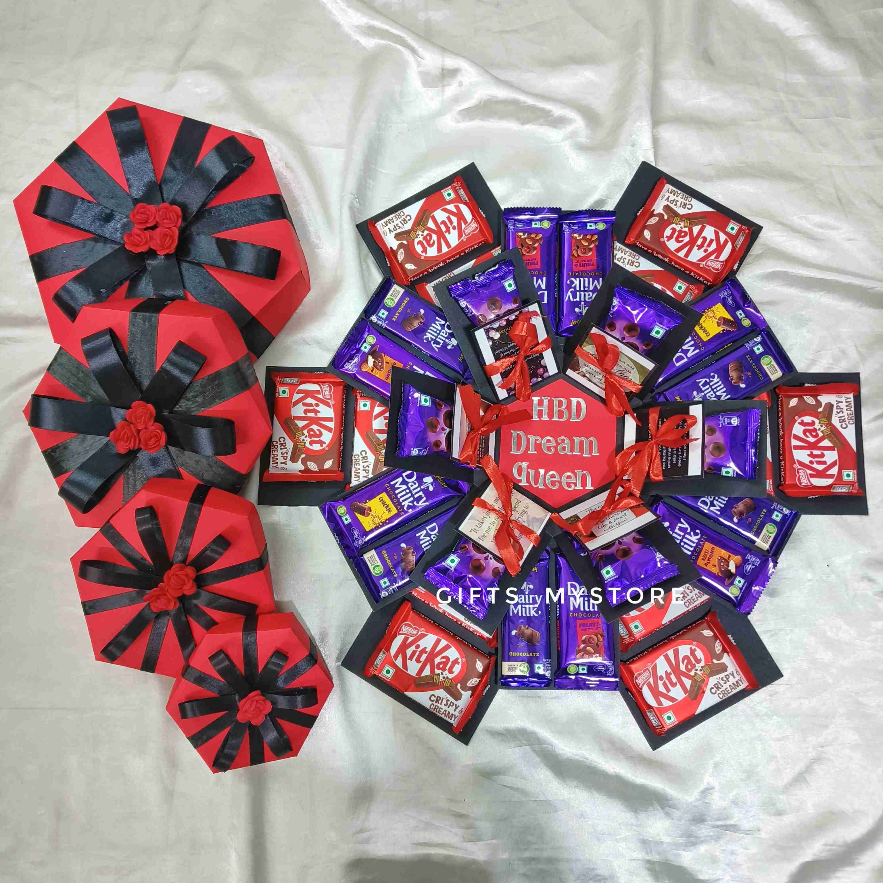 IMG20250111010259 4 layer mix chocolates chocolate explosion box handmade gift product designed for special occasions