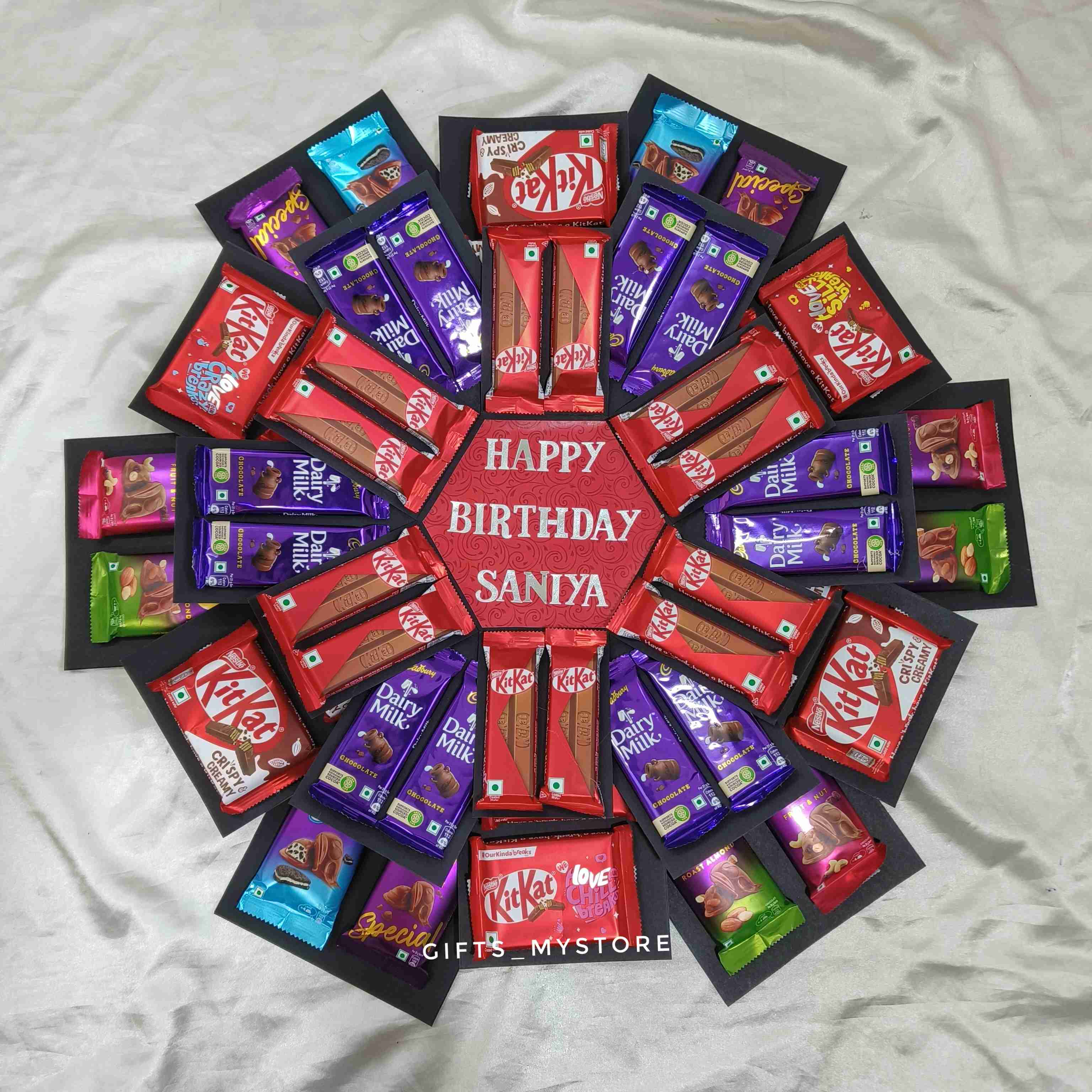 4 layer dairy milk silk premium chocolate explosion box premium large size handmade gift product designed for special occasions