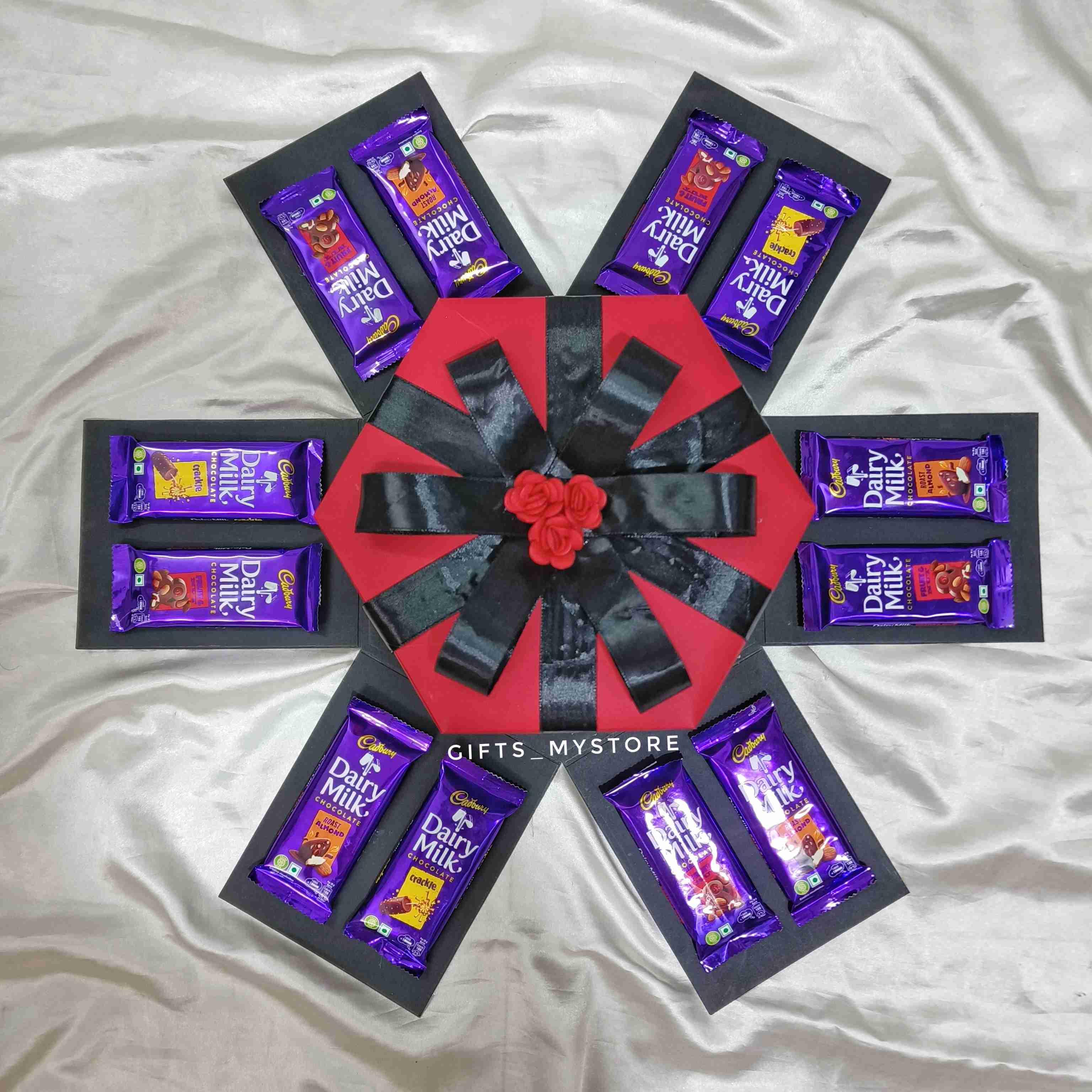 IMG20250311191332 4 layer mix chocolates chocolate explosion box handmade gift product designed for special occasions