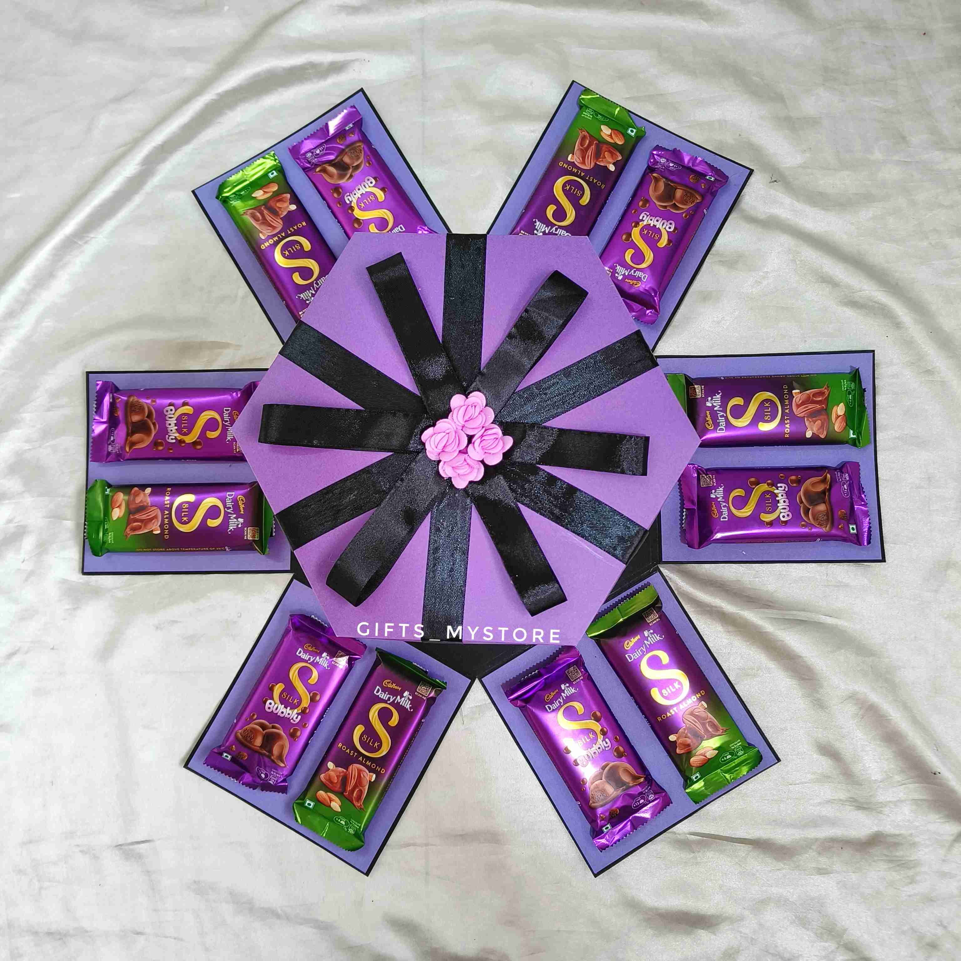 5 layer dairy milk silk premium chocolate explosion box handmade gift product designed for special occasions