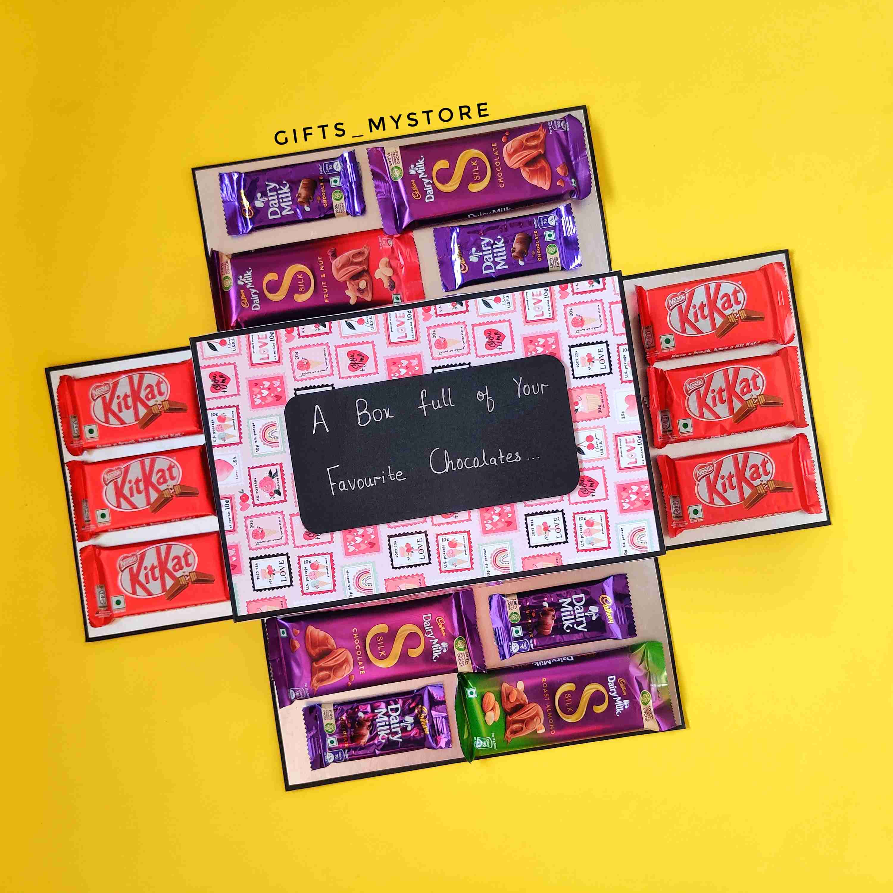 4 layer chocolate explosion box handmade gift product designed for special occasions