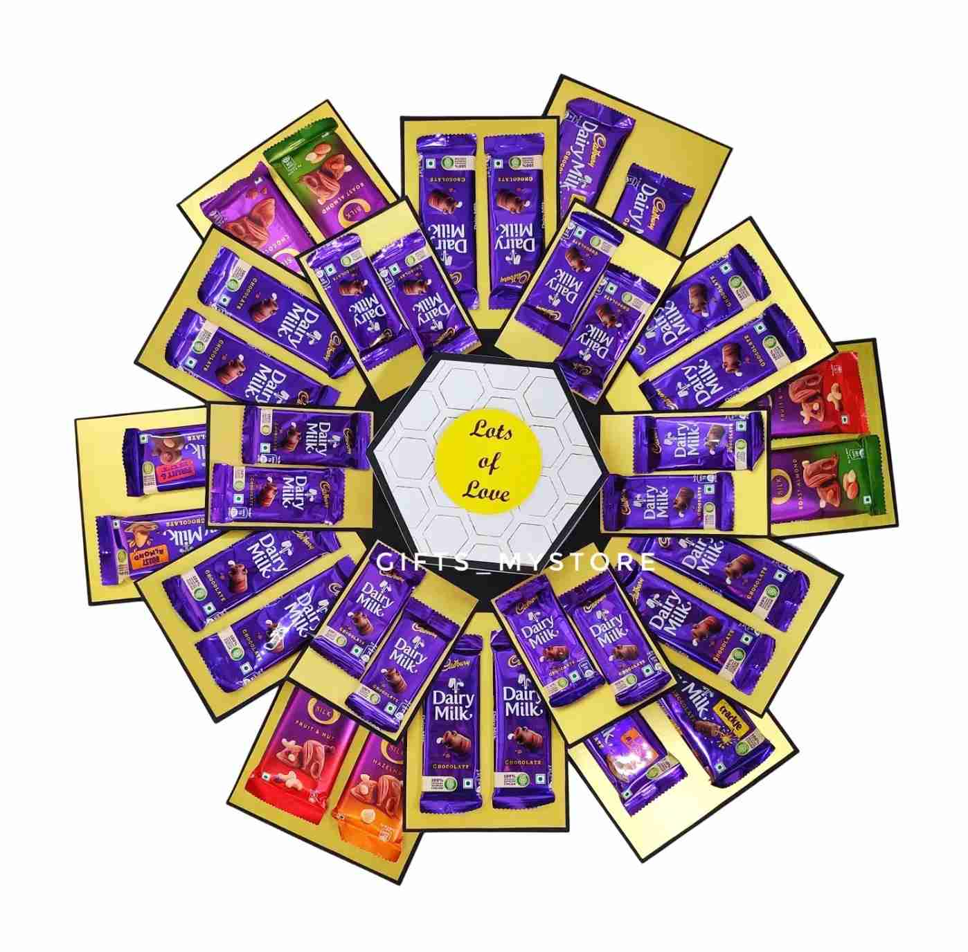 4 layer chocolate explosion box handmade gift product designed for special occasions