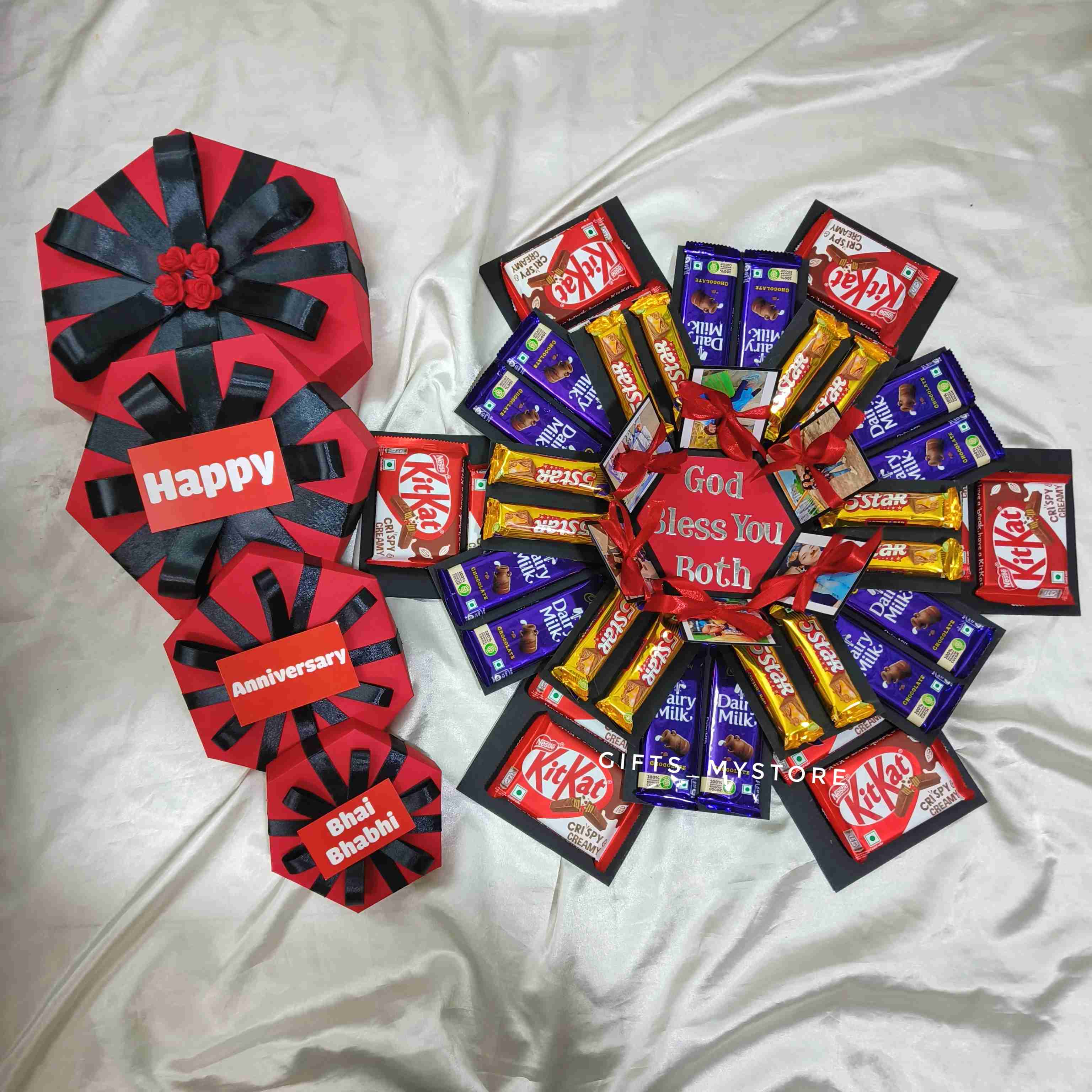 4 layer mix chocolates chocolate explosion box handmade gift product designed for special occasions