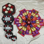 5 LAYER RED THEME MIX CHOCOLATE EXPLOSION BOX -3 (WITH RING)